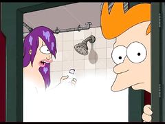Одноглазая Лила трахается в ванной с Фраем в мультике "Футурама"