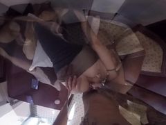 Любовный акт с румынкой в эротичных чулках снятый от первого лица