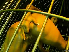 Девушка из золотой клетки занялась анальным сексом с хозяином