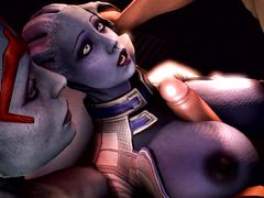 Инопланетные героини с членами футанари занялись сексом в мультике