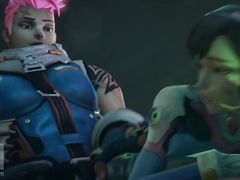 Малышка D.VA дрочит большой член другого героя из OVERWATCH