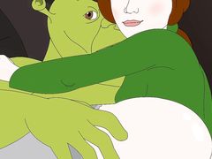 Зеленый монстр Шрек занялся анальным сексом с принцессой Фионой