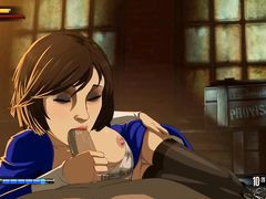 Героиня игры "Bioshock" Элизабет скачет на члене любовника