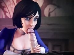 Разнообразный секс с Элизабет из "BioShock" в мульт подборке