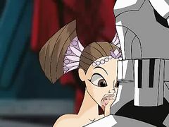 Принцесса Амидала из "Звездные войны" трахается с имперским штурмовиком